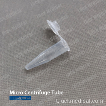 Tubo di microcentrifuga sterile in plastica 0,5 ml/1,5 ml/2ml/5 ml